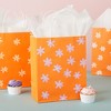 Blue Panda 25-Pack Orange Gift Bags with Handles - Medium Size Paper Bags for Birthday, Wedding, Retail (8x3.9x10 In) - 2 of 4