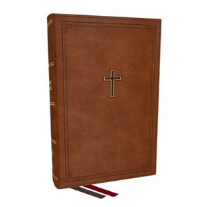 KJV Personal Size Large Print End-Of-Verse Reference Bible, Brown Leathersoft, Red Letter, Comfort Print - by  Thomas Nelson (Leather Bound) - 1 of 1
