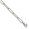Chisel Stainless Steel Polished Elongated Open Link Paperclip Bracelet 7" with 1.25" Extension - 2 of 4