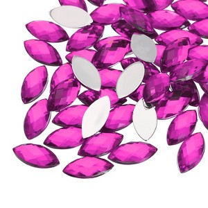 Unique Bargains Acrylic Flat Back DIY Decor Jewelry Horse Eye Gems 50 Pcs - 1 of 4