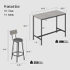 GDFStudio Elara Modern 5 Piece Faux Leather Upholstered Bar Table and Stool Set - 3 of 4
