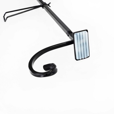 Adjustable Black Metal Garland Hanger for Single Door
