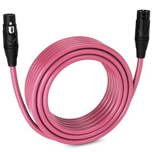 LyxPro 15 ft Red Balanced XLR Cable – 3‑Pin Male‑to‑Female Mic Cord for Studio, Live - 1 of 4