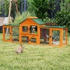 SEVOBAL 82.5” Wooden Rabbit Hutch Outdoor Easy to Assemble Rabbit Cage Bunny Hutch Indoor with Cleaning Tray Waterproof Roof for Bunny Rabbit Chick - 2 of 4