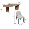 79 inch V-shaped Base Oval Walnut Colored Dining Table with 8 Dining chairs Suitable for Dining Room and Living Room - 4 of 4