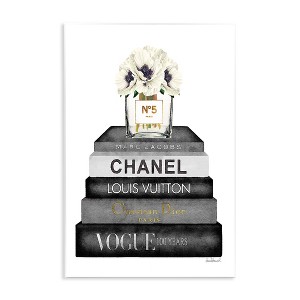 Stupell Industries Monochrome Fashion Designer Bookstack, 13" x 19" - 1 of 4