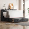 Mjkone Multifunctional Murphy Bed Cabinet Queen Size with USB Charging Station,Drawers & Tri-Folding Mattress - 4 of 4