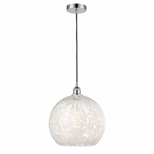 White Mouchette - 1 Light Cord Hung Pendant In Modern Style-16.63 Inches Tall and 13.75 Inches Wide - 1 of 1
