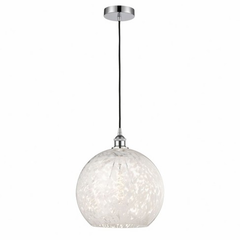 Innovations Lighting White Mouchette 1 - Light Pendant in  Polished Chrome - image 1 of 1