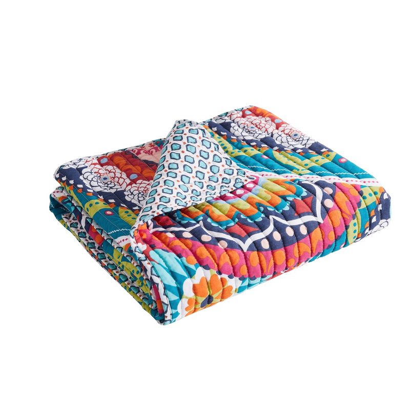 Serendipity 50" x 60" Quilted Throw - Multicolor - Levtex Home, 1 of 5