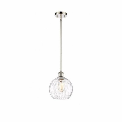 Athens Water Glass - 1 Light Mini Pendant In Industrial Style-10 Inches Tall and 8 Inches Wide