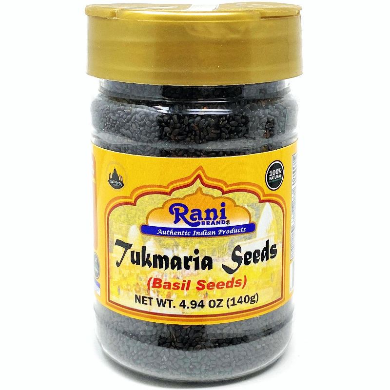 Tukmaria (Natural Holy Basil Seeds) - 4.94oz (140g) - Rani Brand Authentic Indian Products, 1 of 9