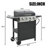 FURNIinspire Outdoor Grills, Griddles and Smokers Professional 4 Burner Gas Grill, Stainless Steel BBQ with Pizza Oven, Black, 27.2"*18.1"*15" - 2 of 4