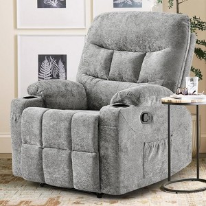 Infurnic Accent Chairs Small Recliner Chair for Home Living Room, Bedroom, Indoor Accent Chairs for Adults, Gray,33.5"*28.9"*40.9" - 1 of 4