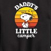 Boys' - Peanuts - Daddy's Little Camper Graphic Long Sleeve Fleece Sweatshirt - 2 of 4