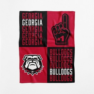 NCAA Georgia Bulldogs Domino Swaddle Blanket - 1 of 4