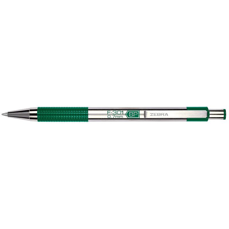 Zebra Pen F-301 Stainless Steel Retractable Ballpoint Pen 521182, 5 of 6