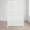 Kozyard Powder Coated Galvanized Steel Privacy Screen 74''H x 47.2 ''W Decorative Fence with Stand - 2 of 4