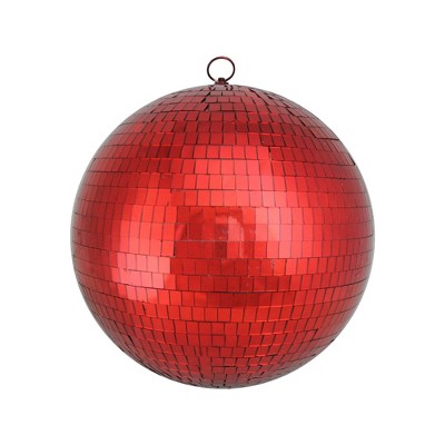 Northlight Mirrored Disco Red Glass Christmas Ball Ornament 12" (300mm)