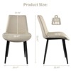 DSVIMOY Accent Chair PU Leather Dining Chair with Metal Legs for Kitchen and Living Room, Light Gray, 29"*23"*17.5" - 3 of 4