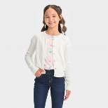 Girls' Button-Front Cardigan Sweater - Cat & Jack™ Cream