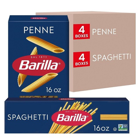 Barilla Penne & Spaghetti Variety Pack - 128oz/8pk : Target