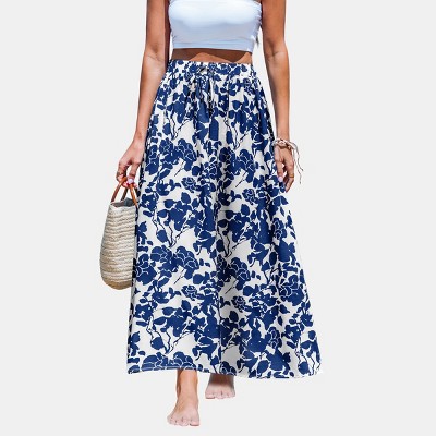 Women's Floral Print Beach Maxi Skirt - Cupshe