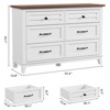 6 Dresser for Bedroom, 47" Wide Drawer Dresser with Storage Freestanding, Wooden Closet Storage Chest for Living Room, Bedroom, Entryway - 2 of 4