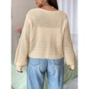 Women's Plus Size Cardigan Hollow Out Open Knit Sweater Ladies Fall Front Tie Shrug - 2 of 4