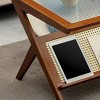 GlasFlength Coffee Tables Rectangular Center Table Open Space Table Coffee Table with Storage for Living Room, Brown, 39.37"*19.7"*19.3" - 4 of 4