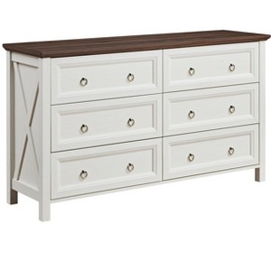 NicBex Wood White Dresser with Barn Door Style,Dressers Organizer for Bedroom,Living Room,Hallway,White - 1 of 4
