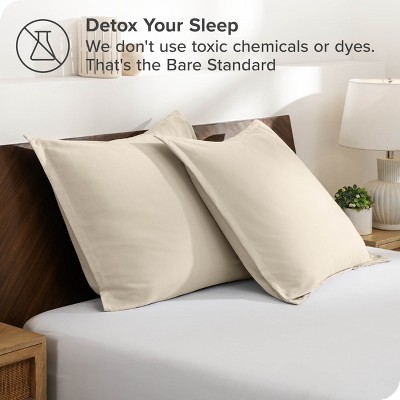 Sand Hypoallergenic Cotton Polyester Euro Pillow Shams