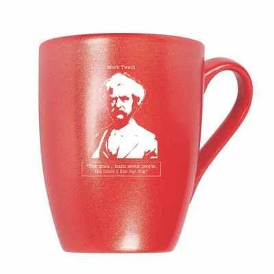 Elanze Designs The More I Learn About People The More I Like My Dog 10 ounce New Bone China Coffee Tea Cup Mug, Crimson Red