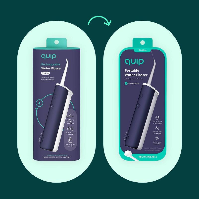 quip Rechargeable Cordless Water Flosser - Plastic | 2 Modes + 360º Tip, 5 of 7