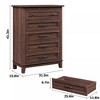 Wood Dresser with 5 Drawer, Cabinets Dressers Wood Dresser Cabinet for Bedroom, Living, Hallway, Measuring 31.5" W*15.8" D*41" H - 2 of 4