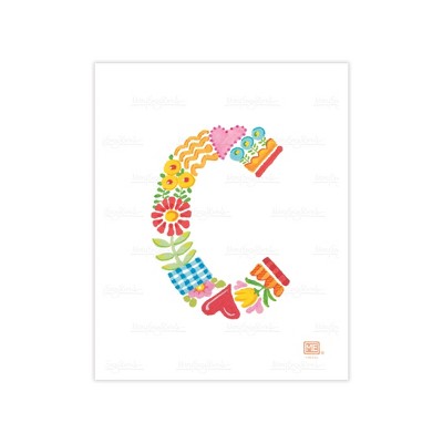 Alphabet Garden Letter C Small Print, 8"x10" Unframed