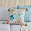 Mina Victory Coastal Accessories Under The Sea 18" x 18" Multicolor Throw Pillow - 2 of 4