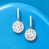 Ross-Simons 1.80 ct. t.w. CZ Halo Drop Earrings in 14kt Yellow Gold - 4 of 4