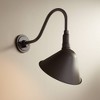 Franklin Iron Works Neihart Rustic Farmhouse Wall Light Sconce Bronze Metal Hardwire 10 1/2" Fixture Gooseneck Arm for Bedroom Bathroom Vanity Reading - 2 of 4