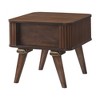 Chic Crate-Modern Storage End Table - Walnut Tambour Doors & Shelves for Living Room (Furniture) - 4 of 4