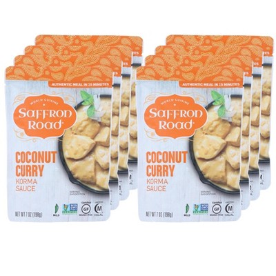 Saffron Road Coconut Curry Korma Sauce - Case of 8/7 oz