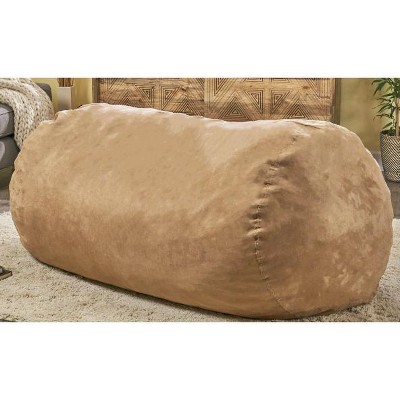 NicBex 8 Ft Cylindrical Suede Bean Bag Chair with Removable Covers for Reading,Living Room and Bedroom