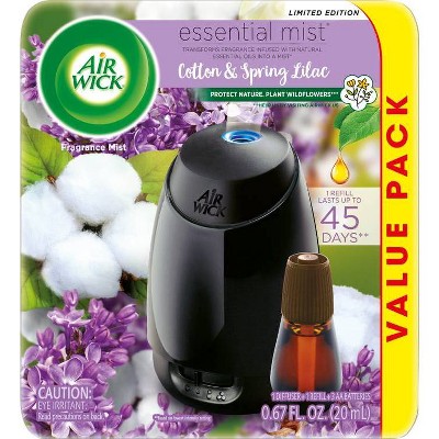 Air Wick Essential Mist Starter Kit - Cotton and Spring Lilac - 0.67 fl oz