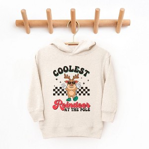 The Juniper Shop Coolest Reindeer At The Pole Toddler Graphic Hoodie - 1 of 3