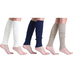 Leg Warmers for Women 3 Pairs Soft Slouchy Retro Knee-High or Scrunched Down Warm and Breathable - 1 of 4