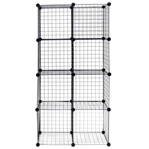 Costway 8 Cube Grid Wire Organizer Wardrobe Shelves Bookcase DIY - 1 of 4