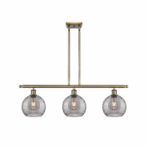 Athens Deco Swirl - 3 Light Island In Industrial Style-11 Inches Tall and 36 Inches Wide - 1 of 1