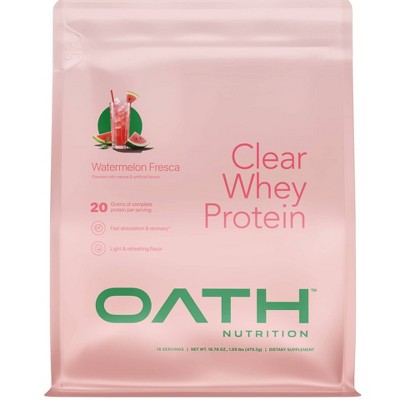 Oath Nutrition Clear Whey Protein Powder - Watermelon Fresca - 18 Servings