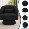 Modern Swivel Barrel Accent Chair - 360 Degree Velvet Upholstered Armchair, Plush Padding, Comfy Round Lounge Chair for Living Room, Bedroom - 4 of 4