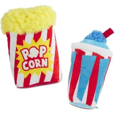 Barkbox Movie Bites Dog Toy Bundle ¨C Squeaky Dog Toys ¨C Plush Dog Toys ¨C Puppy and Pet Toys for Small Dogs